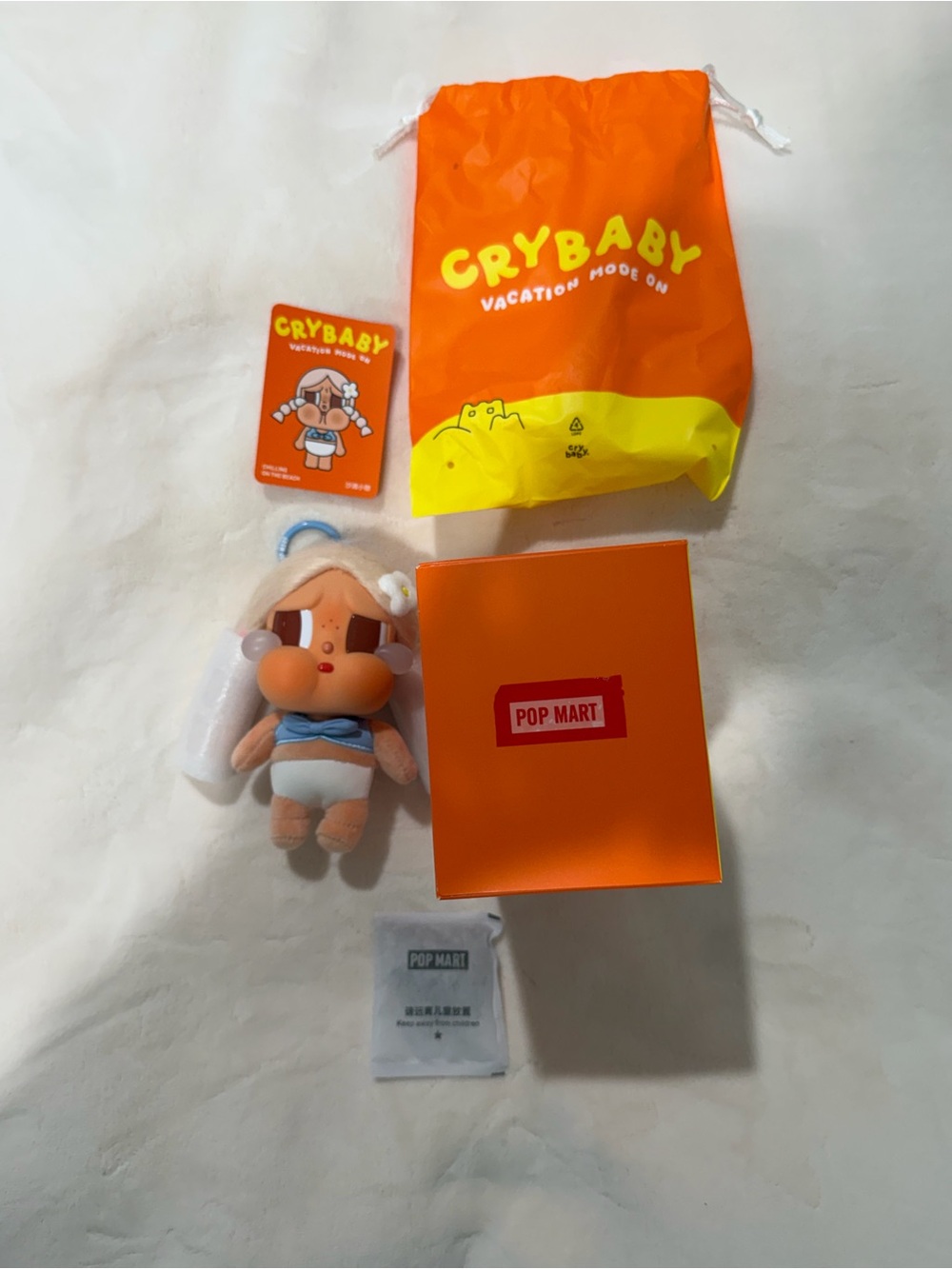 CRYBABY Vacation Mode On Series-Vinyl Plush Pendant Blind Box